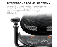 Sihoo DORO C300 PRO Mesh czarny - 1542252 - zdjęcie 15